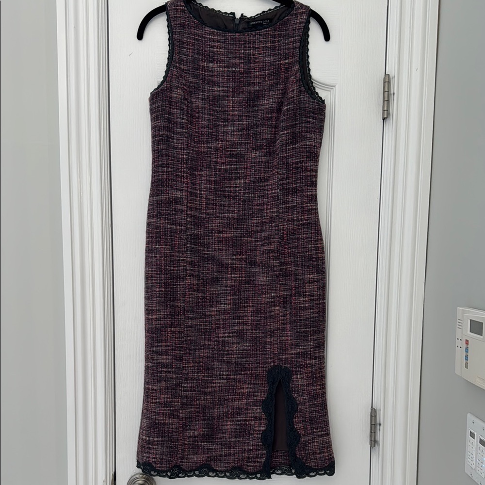 Kenneth Cole Y2K Tweeted Wool Dress 4